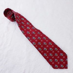 IZOD Men Christmas Silk Necktie Snow Men 59x3.5 - NWT